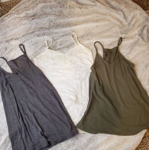 3 tank tops!